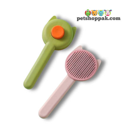 cat face button brush