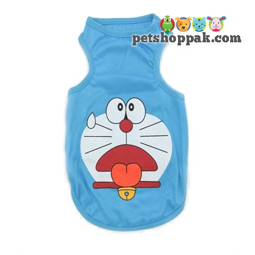 Cartoon blue doremon pet summer shirt Cartoon blue doremon pet summer shirt