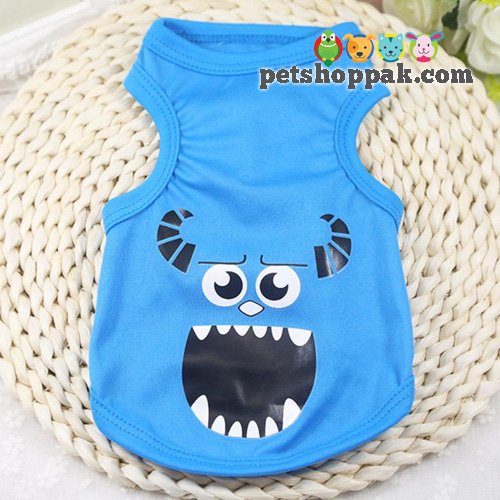 Cartoon blue monster pet summer shirt Cartoon blue monster pet summer shirt