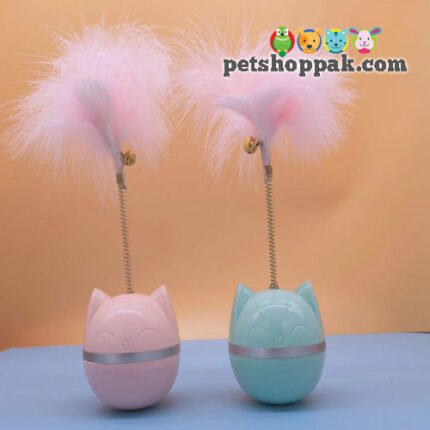 cat face balance furry toy