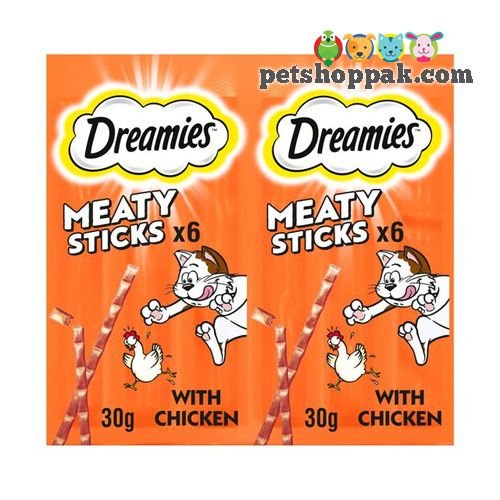 dreamies meaty sticks with chicken cat treat dreamies meaty sticks with chicken cat treat