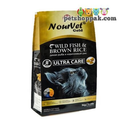 nourvet gold wild fish and brown rice cat food