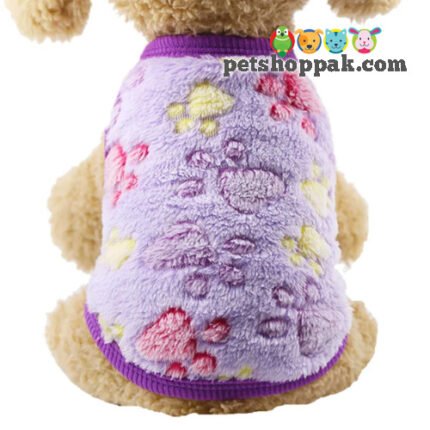 Paw warm vest purple