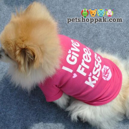 Pet summer shirt free kisses