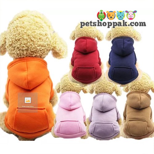 Pet winter hoodie plain 3 Pet winter hoodie plain 3