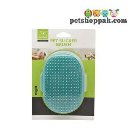 Nunbell Slicker Hand Grip Brush for Pets