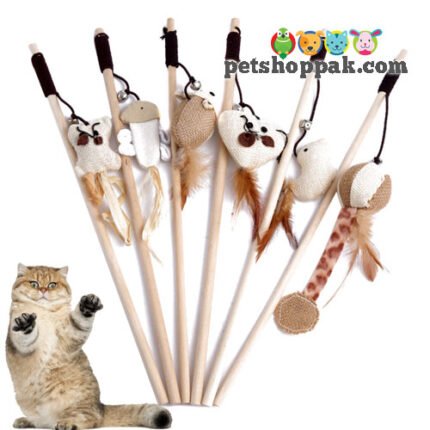 Wooden Cat Teaser Sticks Mix